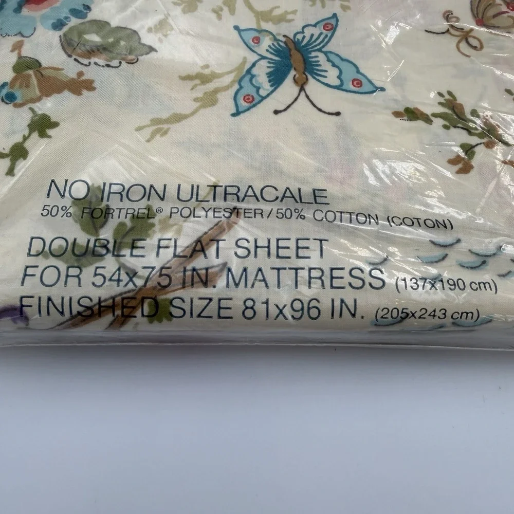 Vintage Wamsutta CHINA VISTA Ultracale Double Flat Sheet